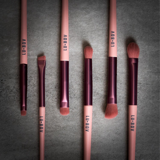 Peach Nude 6 Eyes Brushes Collection by LU·BOV